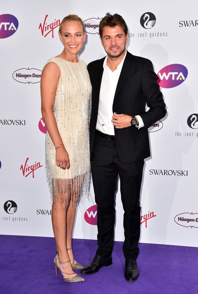 Hráčská party před Wimbledonem 2017: Donna Vekičová a Stan Wawrinka