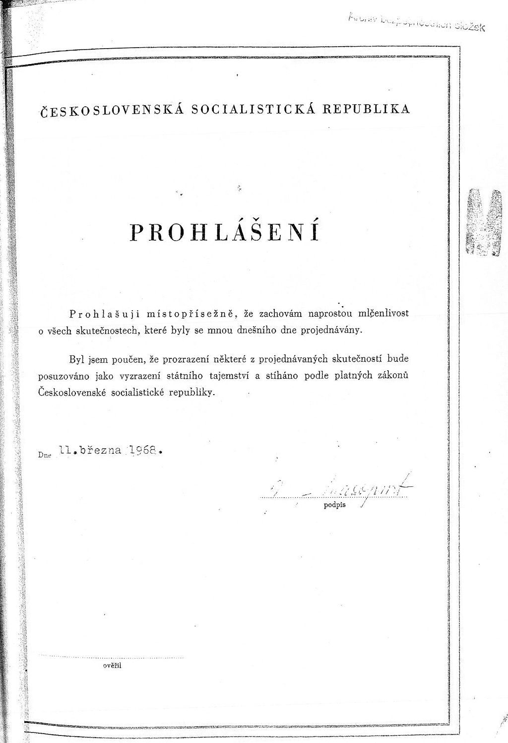 Josef Masopust v STB &#8211; spis str. 7
