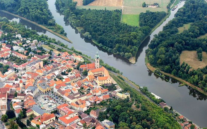 Mělník a soutok Vltavy a Labe