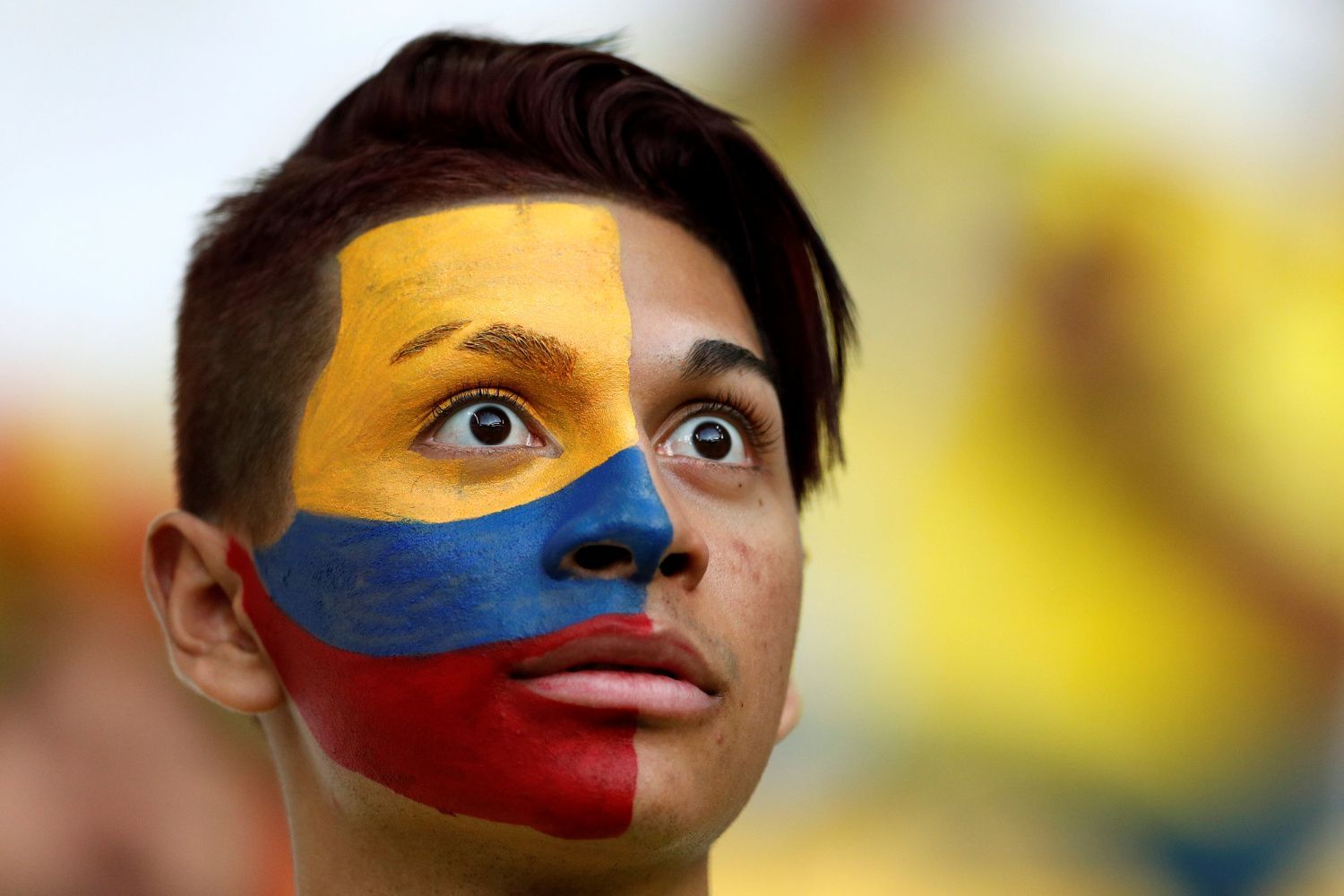 Fanoušci na zápase Polsko - Kolumbie na MS 2018