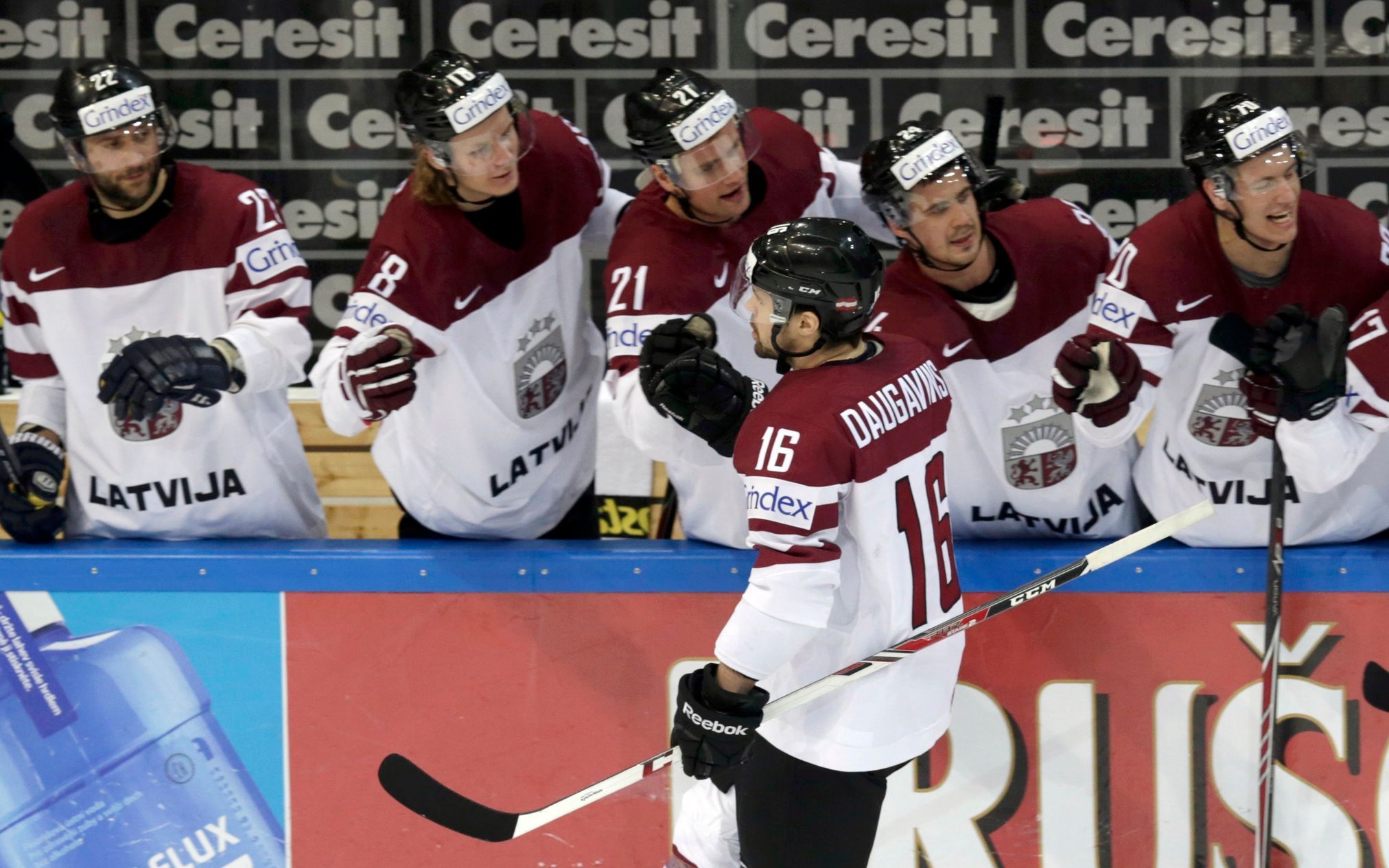 Hokej, MS 2015, Lotyšsko-Francie: Kaspars Daugavinš