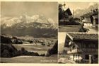 Jednou z nich je i St. Johann in Tirol, kde se dříve těžila měděná a stříbrná ruda. Turistický ruch se zde začal rozvíjet od konce 19. století po napojení na železniční trasu. (Dobová pohlednice z roku 1941.)