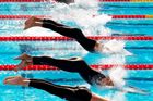Plavci v závodu na 200 metrů na plaveckém šampionátu v Římě.