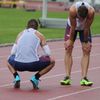 Atletka, Memoriál Josefa Odložila 2013: štafeta 4x100 m, Pavel Maslák (vlevo)