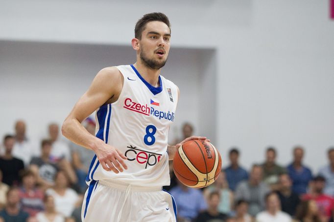 Česko - Mexiko, příprava českých basketbalistů 30.6.2016. Tomáš Satoranský