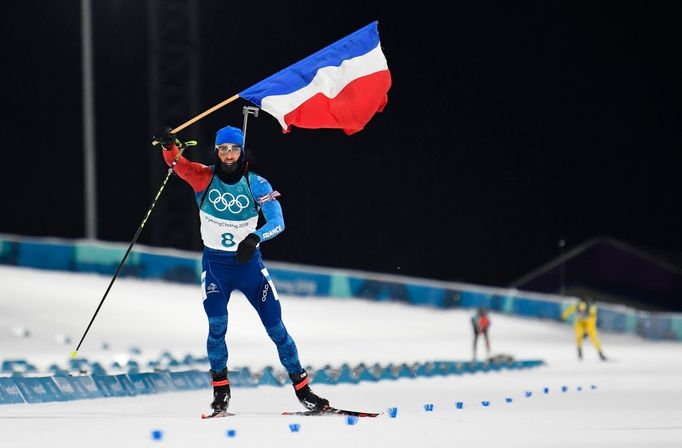 Martin Fourcade ve stíhačce na ZOH 2018