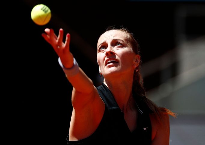 Tennis - WTA Masters 1000 - Madrid Open - Caja Magica, Madrid, Spain - May 5, 2021  Czech Republic's Petra Kvitova in action during her quarter final match against Austra