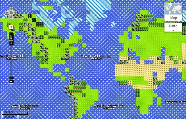 8-bitové Google Maps