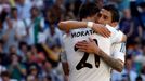 Real Madrid: Alvaro Morata a Angel Di Maria slaví gól proti Espanyolu