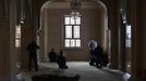 Muslim men wait for Friday prayers in the Heart of Chechnya Mosque in the Chechen capital Grozny April 26, 2013. The naming of two Chechens, Dzhokhar and Tamerlan Tsarnaev, as suspects in the Boston Marathon bombings has put Chechnya - the former site of a bloody separatist insurgency - back on the world's front pages. Chechnya appears almost miraculously reborn. The streets have been rebuilt. Walls riddled with bullet holes are long gone. New high rise buildings soar into the sky. Spotless playgrounds are packed with children. A giant marble mosque glimmers in the night. Yet, scratch the surface and the miracle is less impressive than it seems. Behind closed doors, people speak of a warped and oppressive place, run by a Kremlin-imposed leader through fear. Picture taken April 26, 2013. REUTERS/Maxim Shemetov (RUSSIA - Tags: SOCIETY POLITICS RELIGION) ATTENTION EDITORS: PICTURE 06 OF 40 FOR PACKAGE 'INSIDE MODERN CHECHNYA'. SEARCH 'REBUILDING CHECHNYA' FOR ALL IMAGES Published: Kvě. 1, 2013, 7:21 dop.