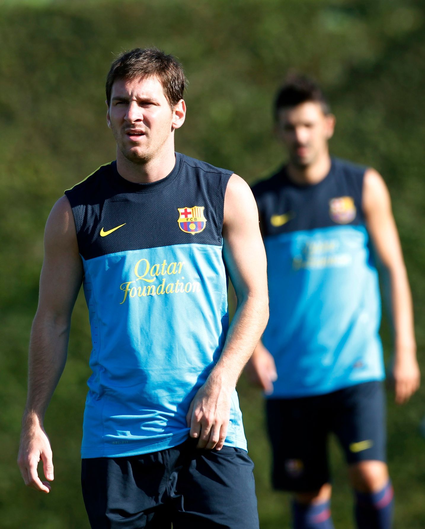 Lionel Messi na prvním tréninku sezony 2012-13