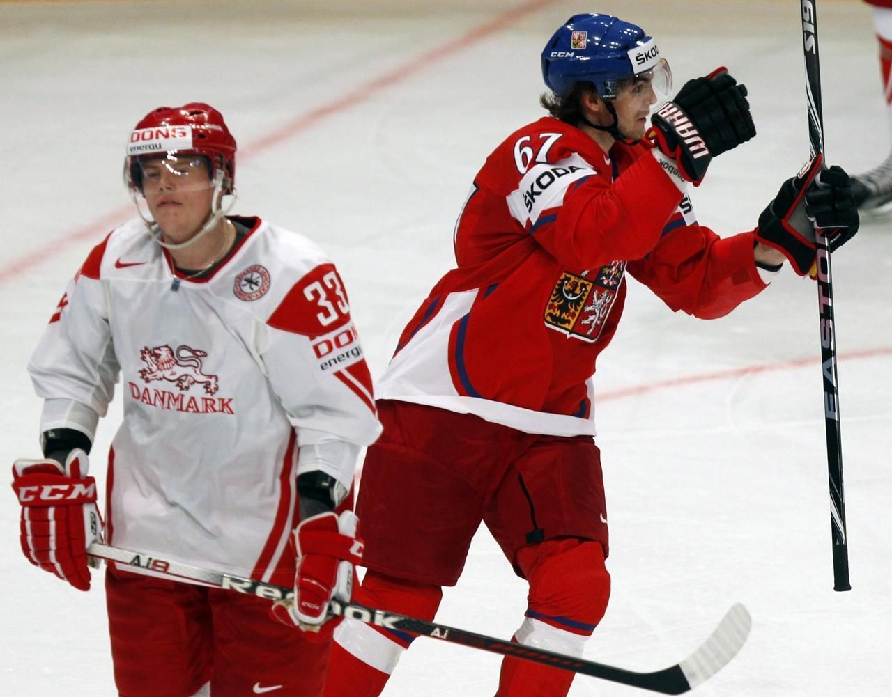 MS v hokeji 2012: Česko - Dánsko (Frolík, radost, Jakobsen)