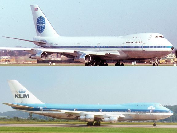 Boeing 747-100 společnosti Pan Am a Boeing 747-206B KLM