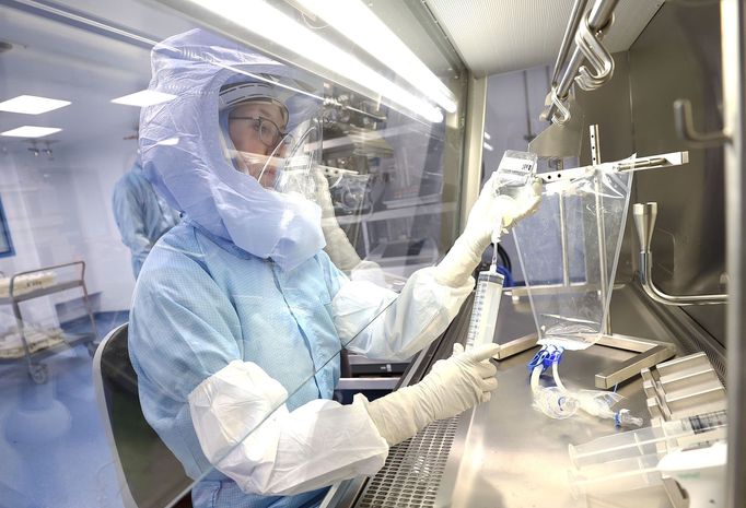 Pohled do laboratoře farmaceutické firmy BioNTech