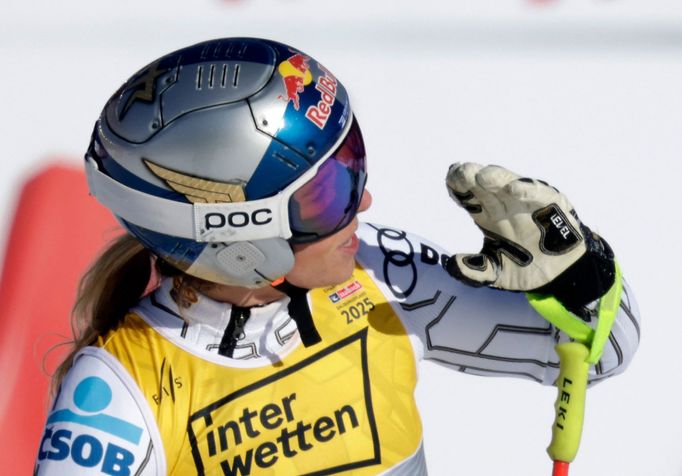 Ester Ledecká ve sjezdu žen na MS v Saalbachu 2025