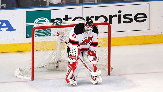 Brodeur v zápase NY Rangers - New Jersey Devils