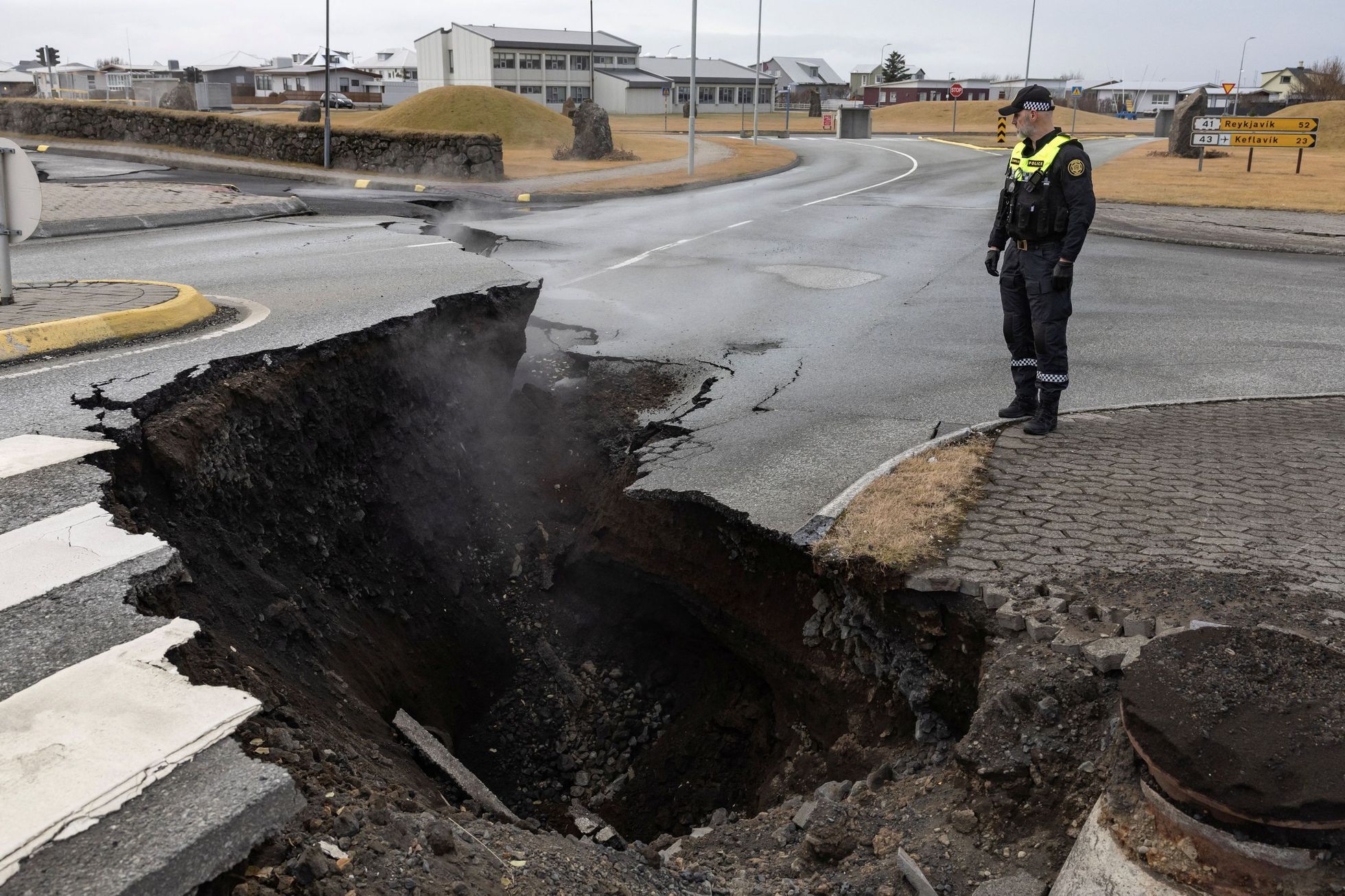 Island sopka erupce Reykjanes Grindavík