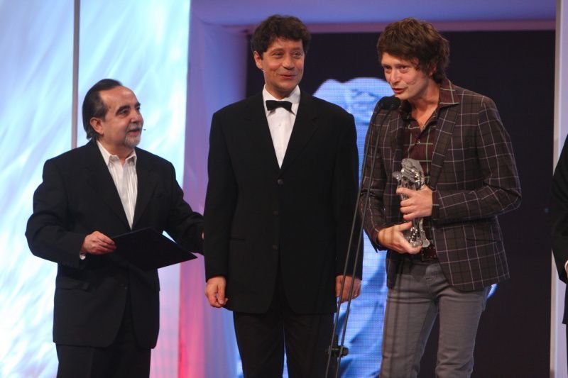 Český lev 2009 - Dušan Klein a Pavel Kříž předávají cenu za nejlepší střih Pavlu Hrdličkovi za film Protektor