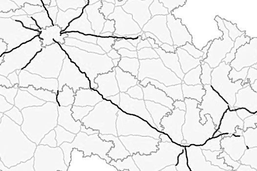 ČR - dálnice - mapa - výřez