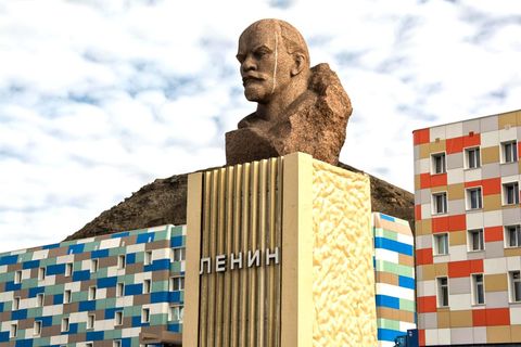 Barentsburg, Norsko, Rusko, Arktida, Špicberky, horník