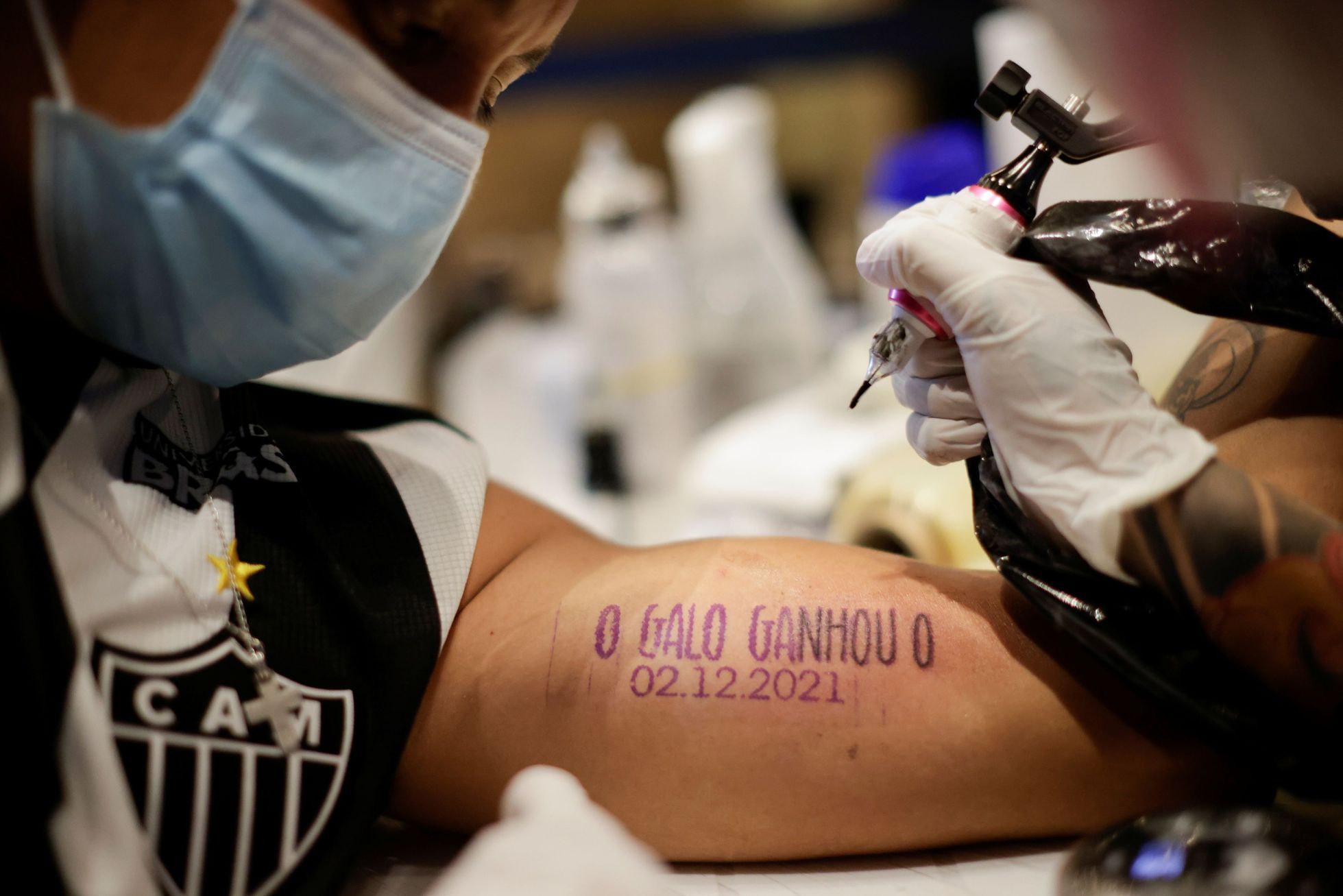 Atletico Mineiro vyhrálo brazilskou ligu a zaplatilo fanouškům tetování