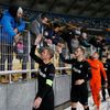 fotbal, Evropská liga 2018/2019, Dynamo Kyjev - Jablonec, radost Jablonce po utkání