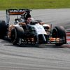 Force India Formula One driver Hulkenberg of Germany takes a corner during the Malaysian F1 Grand Prix at Sepang International Circuit outside Kuala Lumpur