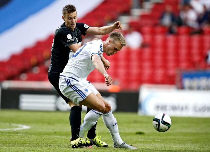 EL, FC Kodaň-Jablonec: Nicolai Jorgensen - Ján Greguš (v černém)