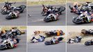 Španělský motocyklový jezdec Pol Espargaro spadl během závodu Moto2 v kvalifikaci ve Velké ceně Itálie 2012.