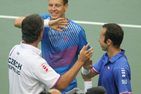 Tenis, DC, Česko - Argentina: čtyřhra - česká radost