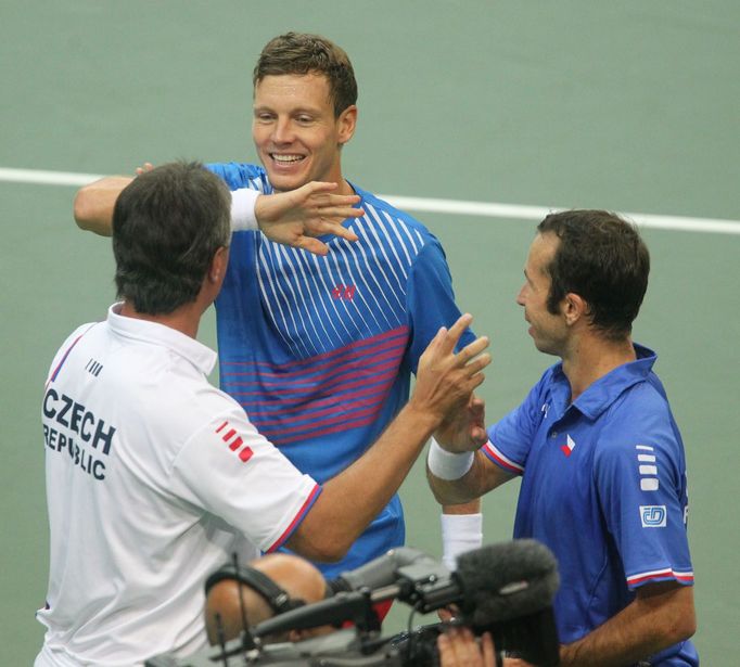 Tenis, DC, Česko - Argentina: čtyřhra - česká radost