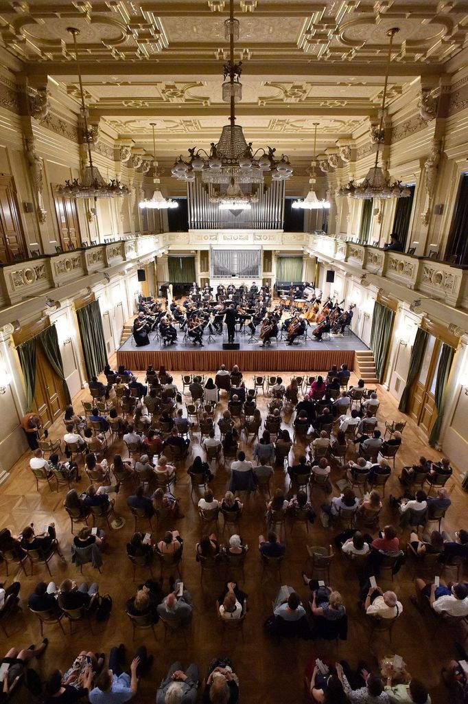 Snímek ze čtvrtečního koncertu Filharmonie Brno.
