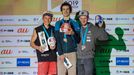 Zlato - Adam Ondra, stříbro - Alex Megos, bronz - Jakob Schubert.