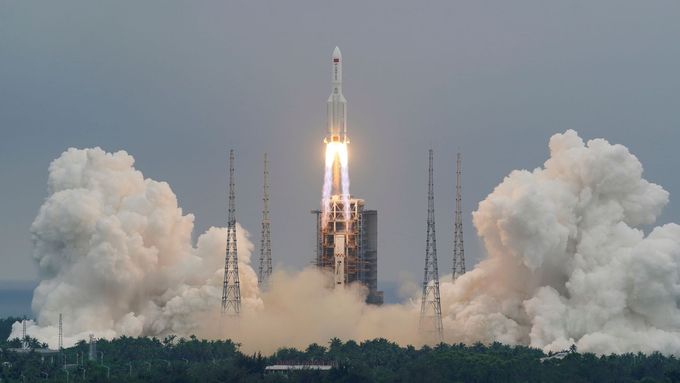 Čína vypustila do kosmu základní modul své vlastní orbitální stanice nazvaný Tchien-che (Nebeská harmonie)