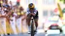 Remco Evenepoel v časovce v 5. etapě Tour de France 2025