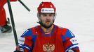 Alexander Radulov slaví gól Rusů v zápase proti Lotyšsku na MS 2013