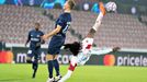 Joel Andersson a Peter Olayinka v odvetě 4. předkola LM Midtjylland - Slavia Praha