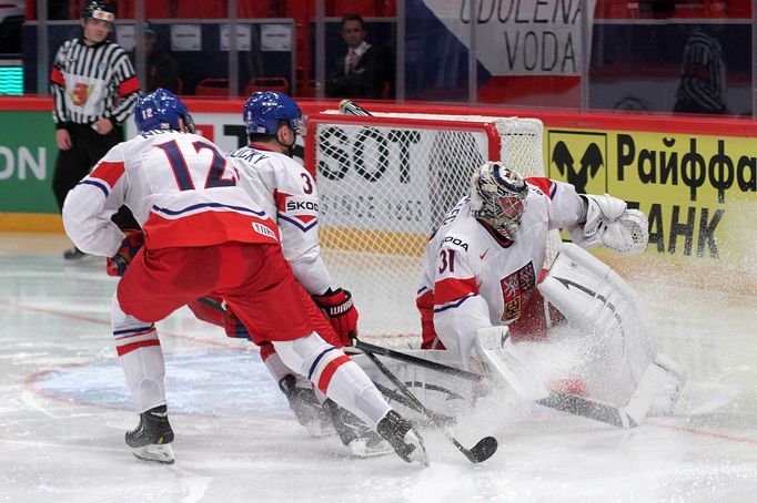 Hokej, MS 2013, Česko - Švýcarsko: Ondřej Pavelec