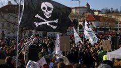 protest pirátské strany