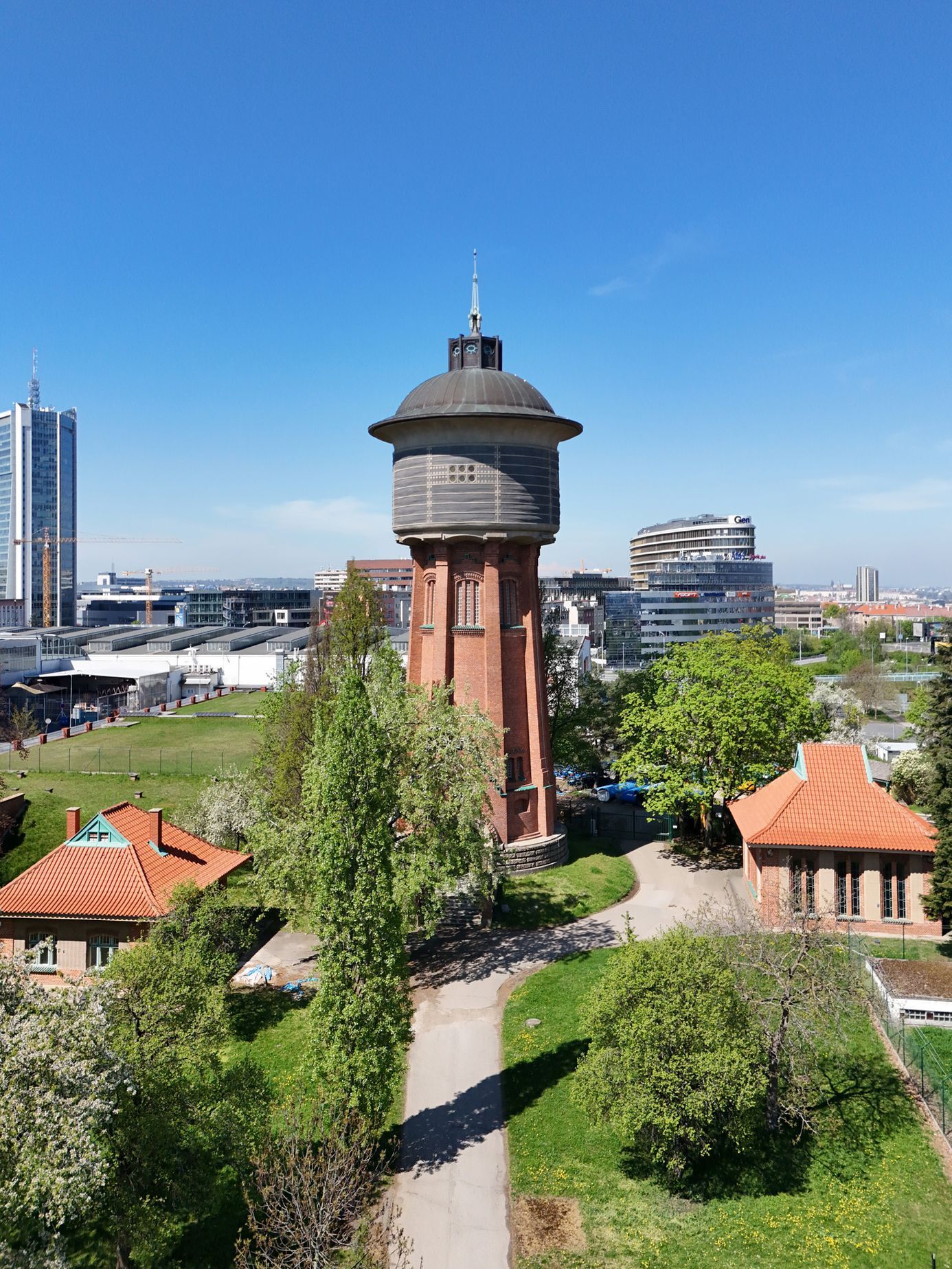 Vodárna, Michle, Vršovice, Praha, Vodárenská věž
