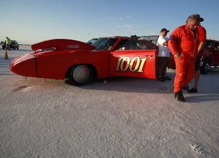 UTAH - 63.každoroční Bonneville SpeedWeek na Boneville Salt Flats u Wendoveru