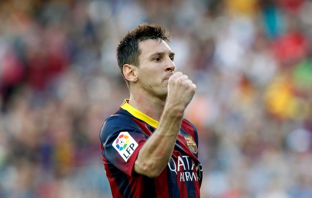 Barcelona vs. Levante, první kolo španělské La ligy (Messi)