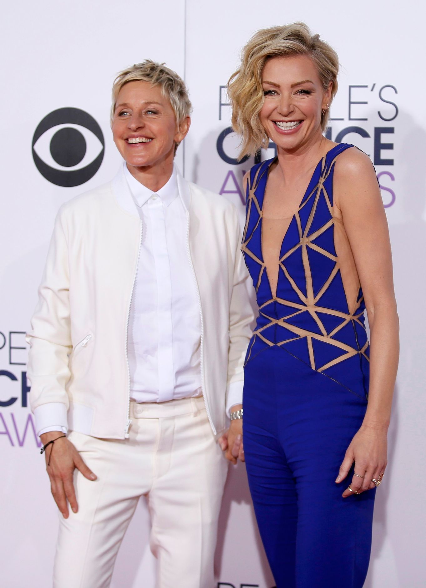 Ellen DeGeneres a Portia di Rossi na People's Choice Awards 2015 v Los Angeles