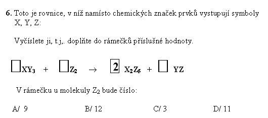 Test - gympl - uzavřené úlohy - 6