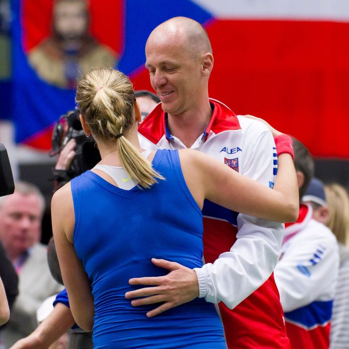 Fed Cup, ČR-Francie: Petra Kvitová a Petr Pála