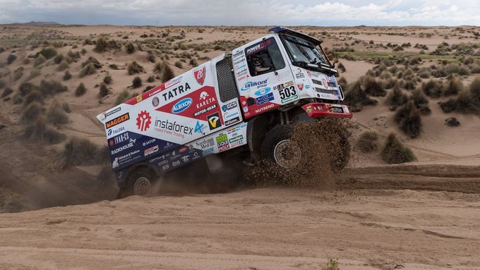 Aleš Loprais si v sedmé etapy Rallye Dakar zažil další perné chvilky.