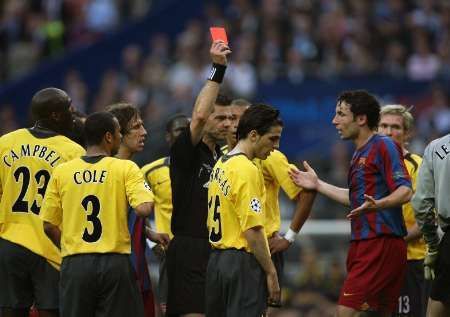 Barcelona - Arsenal: červená karta pro Lehmana