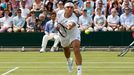 Jiří Veselý na Wimbledonu při zápase s Monfilsem