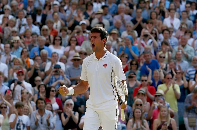 Djokovič vs. Del Potro, semifinále Wimbledonu 2013.