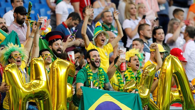fotbal, MS 2018, fanoušci Brazílie